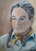 gemaltes Porträt von Sabine Spiesmacher